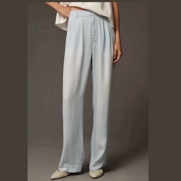 NWT Anthropologie + Cloth & Stone Pleated Wide-Leg Pants - Picture 3 of 8
